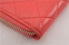 Authentic CHANEL Vintage Lamb Skin Matelasse Long Wallet Purse Pink CC K4914