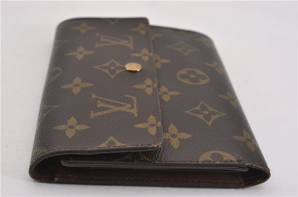 Authentic Louis Vuitton Monogram Porte Tresor Etui Papier Wallet M61202 LV K4916