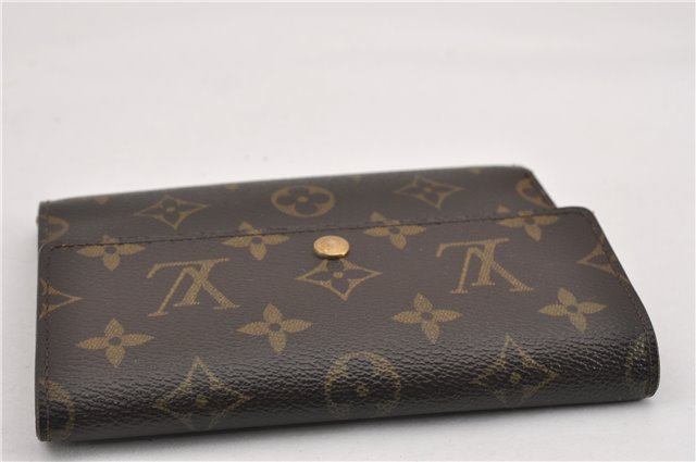 Authentic Louis Vuitton Monogram Porte Tresor Etui Papier Wallet M61202 LV K4916