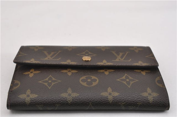 Authentic Louis Vuitton Monogram Porte Tresor Etui Papier Wallet M61202 LV K4916