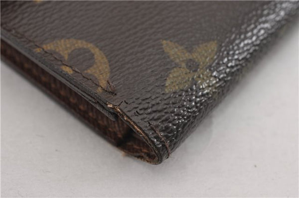 Authentic Louis Vuitton Monogram Porte Tresor Etui Papier Wallet M61202 LV K4916