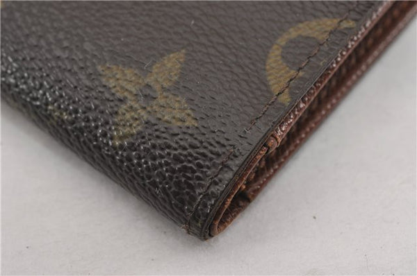 Authentic Louis Vuitton Monogram Porte Tresor Etui Papier Wallet M61202 LV K4916