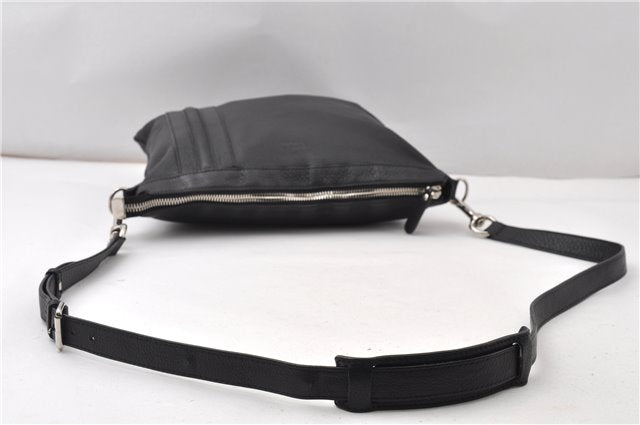 Authentic GUCCI Vintage Shoulder Cross Body Bag Leather 233329 Black K4918