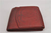 Authentic CHANEL Vintage Caviar Skin CC Logo Bifold Wallet Purse Red Junk K4920