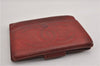 Authentic CHANEL Vintage Caviar Skin CC Logo Bifold Wallet Purse Red Junk K4920