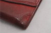 Authentic CHANEL Vintage Caviar Skin CC Logo Bifold Wallet Purse Red Junk K4920