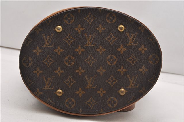 Authentic Louis Vuitton Monogram Bucket GM Shoulder Tote Bag M42236 Junk K4922