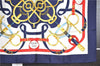 Authentic HERMES Carre 90 Scarf "Eperon d'or" Silk Navy K4927