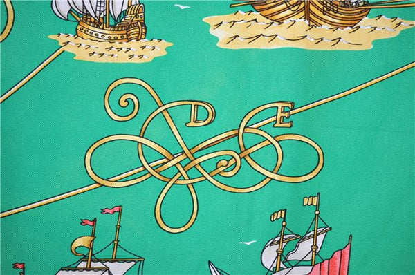 Authentic HERMES Carre 90 Scarf "VOILES DE LUMIERE" Silk Blue K4928