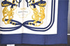 Authentic HERMES Carre 90 Scarf "BRIDES de GALA par" Silk Navy K4933