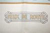 Authentic HERMES Carre 90 Scarf "FEUX DE ROUTE" Silk Yellow K4937