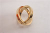 Authentic HERMES Scarf Ring Cosmos Bijouterie Fantaisie Gold Tone Box K4948