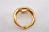 Authentic HERMES Scarf Ring Moris Circle Design Gold K4949