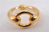 Authentic HERMES Scarf Ring Moris Circle Design Gold K4949