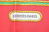 Authentic HERMES Carre 90 Scarf "Hommage a Charles Garnier" Silk Red K4950