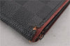 Auth Louis Vuitton Damier Graphite Portefeuille Brazza Wallet Bordeaux K4952