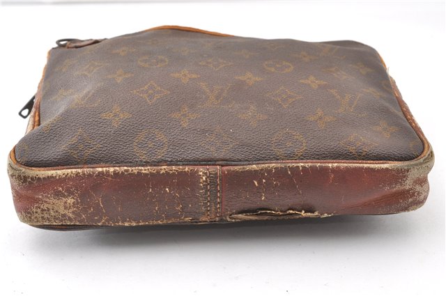 Authentic Louis Vuitton Monogram Pochette Sport Clutch Bag Old Model Junk K4963