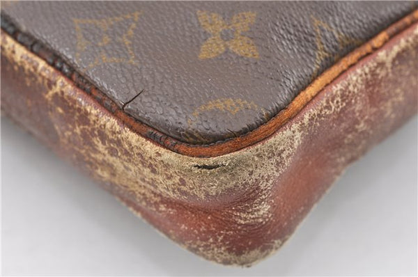 Authentic Louis Vuitton Monogram Pochette Sport Clutch Bag Old Model Junk K4963