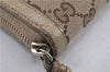 Authentic GUCCI Round Zip Long Wallet Purse GG Canvas Leather 323397 Brown K4965
