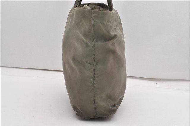 Authentic PRADA Vintage Nylon Tessuto Shoulder Tote Bag Green K4968