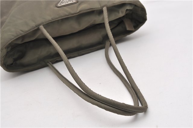 Authentic PRADA Vintage Nylon Tessuto Shoulder Tote Bag Green K4968