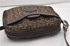 Authentic CELINE C Horse Carriage Shoulder Cross Bag Canvas Leather Brown K4969