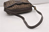 Authentic CELINE C Horse Carriage Shoulder Cross Bag Canvas Leather Brown K4969