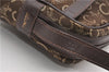 Authentic CELINE C Horse Carriage Shoulder Cross Bag Canvas Leather Brown K4969