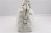 Authentic CELINE Vintage Shoulder Tote Bag Enamel White K4984