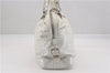 Authentic CELINE Vintage Shoulder Tote Bag Enamel White K4984