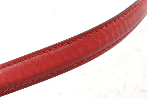 Authentic Louis Vuitton Epi Capucines Shoulder Cross Bag Red M52347 LV K4989