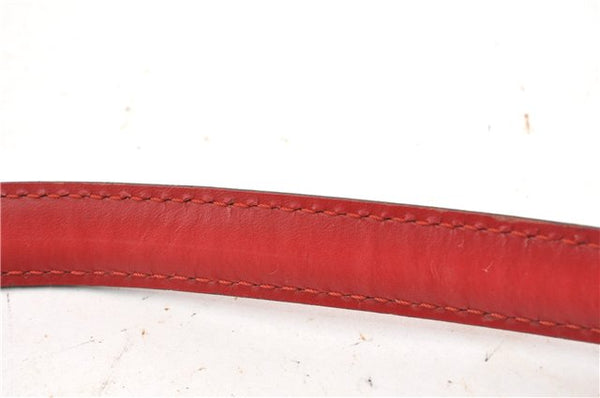 Authentic Louis Vuitton Epi Capucines Shoulder Cross Bag Red M52347 LV K4989