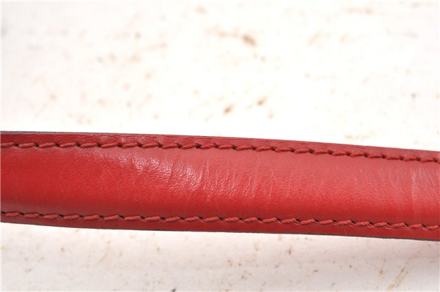 Authentic Louis Vuitton Epi Capucines Shoulder Cross Bag Red M52347 LV K4989