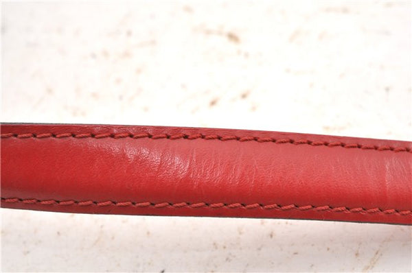 Authentic Louis Vuitton Epi Capucines Shoulder Cross Bag Red M52347 LV K4989