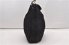 Authentic GUCCI Vintage Bamboo Shoulder Hand Bag Nylon Enamel Black K4990