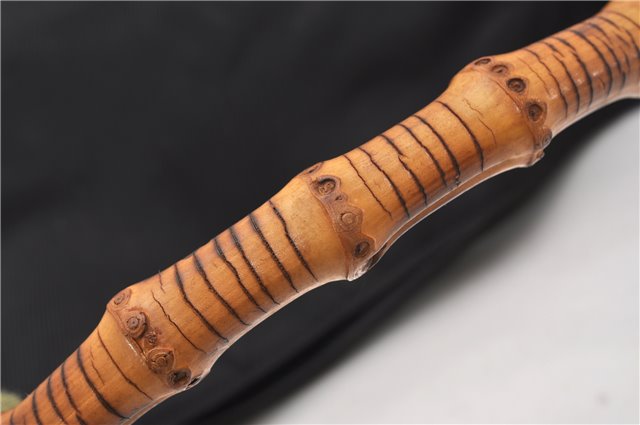 Authentic GUCCI Vintage Bamboo Shoulder Hand Bag Nylon Enamel Black K4990