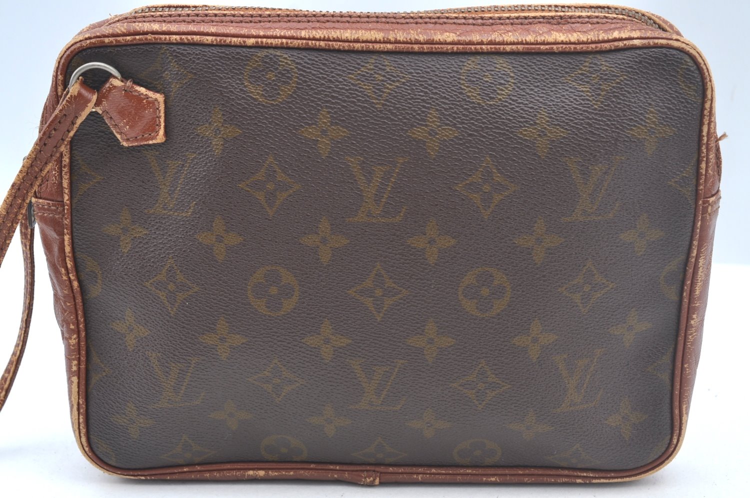 Authentic Louis Vuitton Monogram Pochette Sport Clutch Hand Bag Old Model K5020