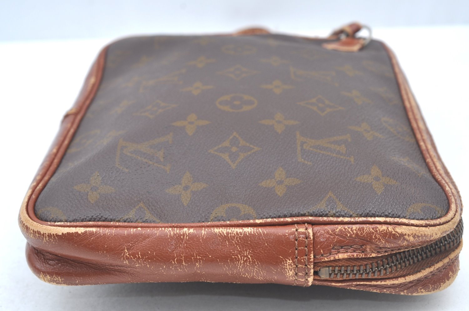 Authentic Louis Vuitton Monogram Pochette Sport Clutch Hand Bag Old Model K5020