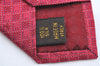 Authentic Louis Vuitton Necktie Tie Silk Check Motif Red Box LV K5026