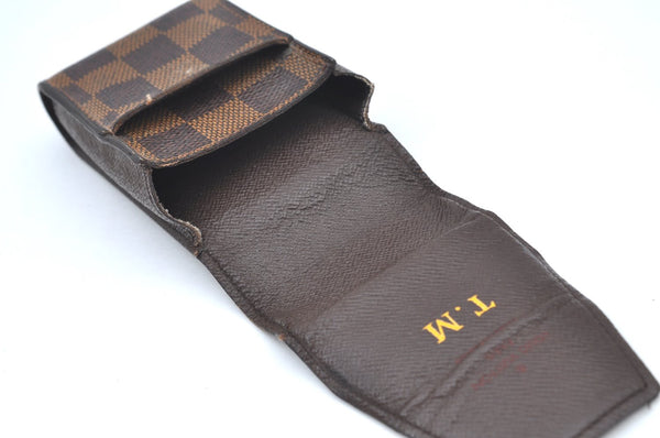 Authentic Louis Vuitton Damier Etui Cigarette Case N63024 LV K5033