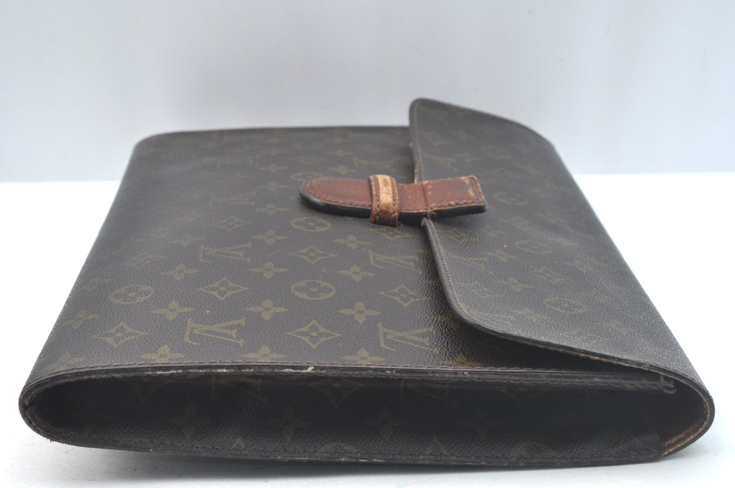 Authentic Louis Vuitton Monogram Poche Ministre Document Case M53445 LV K5037