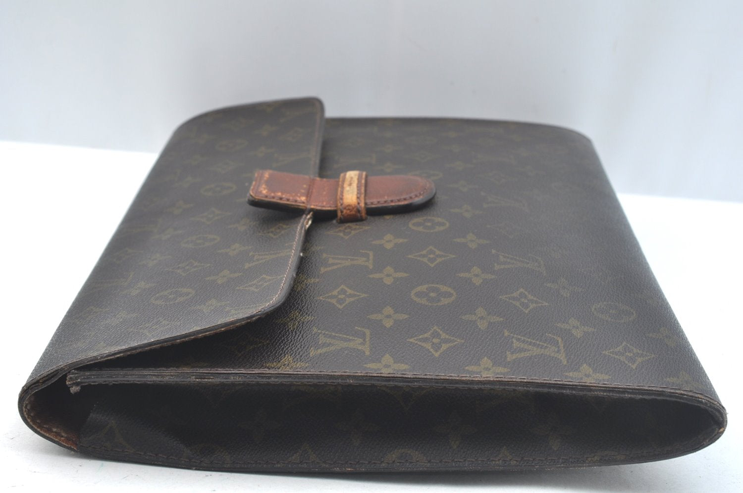Authentic Louis Vuitton Monogram Poche Ministre Document Case M53445 LV K5037