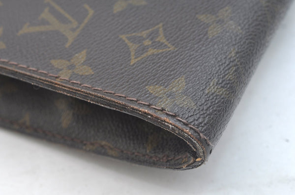 Authentic Louis Vuitton Monogram Poche Ministre Document Case M53445 LV K5037