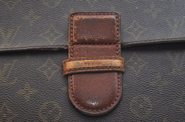 Authentic Louis Vuitton Monogram Poche Ministre Document Case M53445 LV K5037