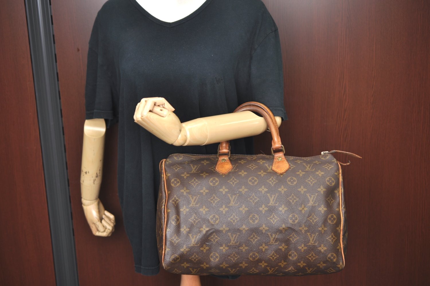 Authentic Louis Vuitton Monogram Speedy 35 Hand Boston Bag Old Model LV K5044