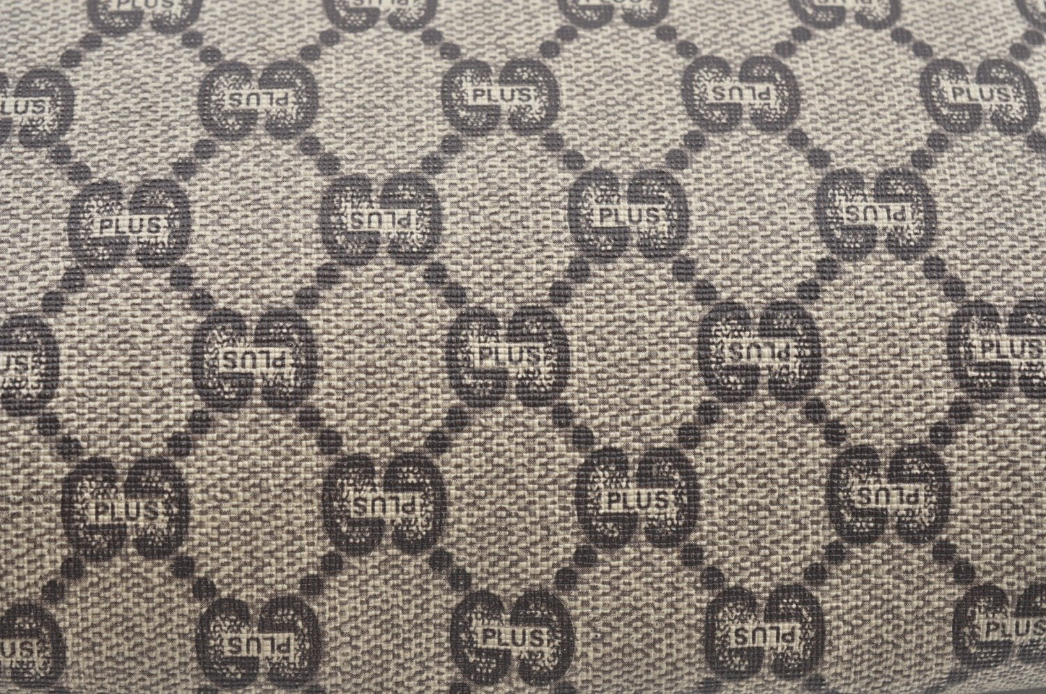 Authentic GUCCI GG Plus Clutch Hand Bag Purse GG PVC Leather Brown K5051