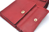 Authentic CHANEL Lamb Skin Bicolore Bifold Wallet Purse Red CC K5054