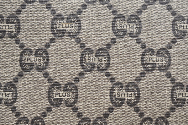 Authentic GUCCI GG Plus Clutch Hand Bag Purse PVC Leather Brown K5055