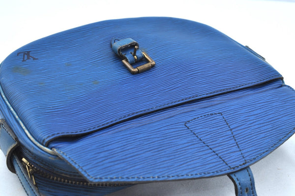 Authentic Louis Vuitton Epi Jeune Fille Shoulder Cross Bag Blue M52155 LV K5057