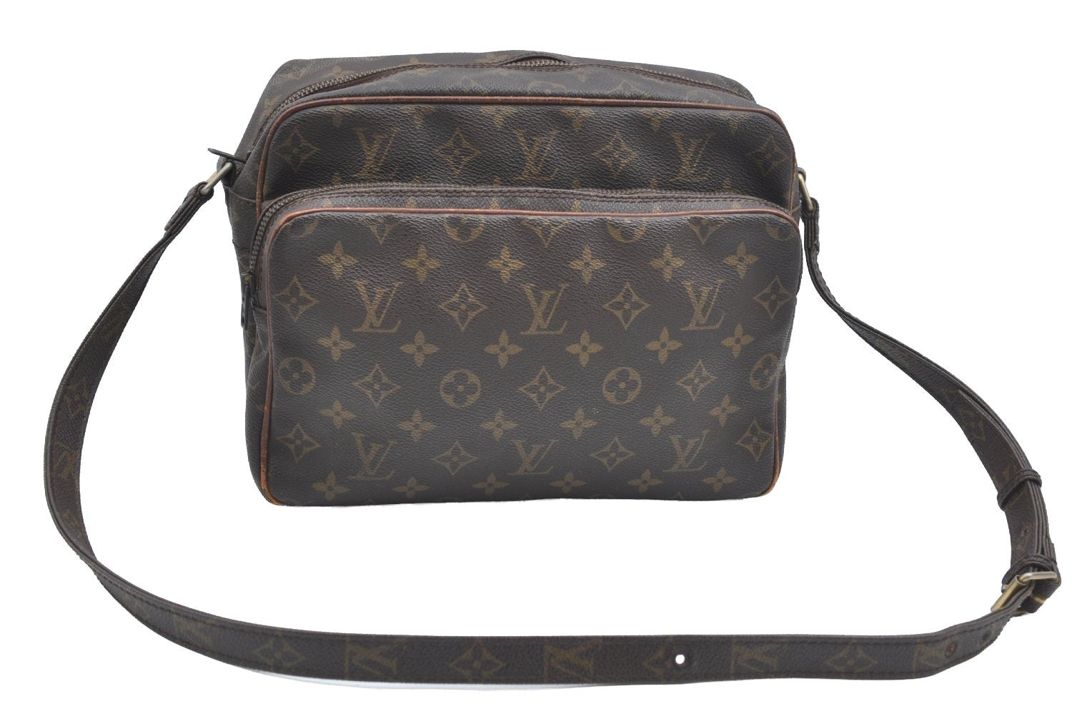 Authentic Louis Vuitton Monogram Nile Shoulder Cross Body Bag Old Model LV K5069